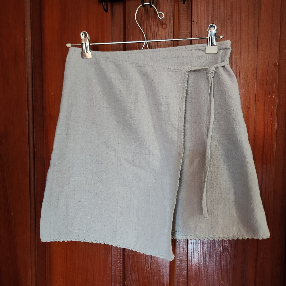 Fashion On Earth Linen Blend Mini Skirt Small